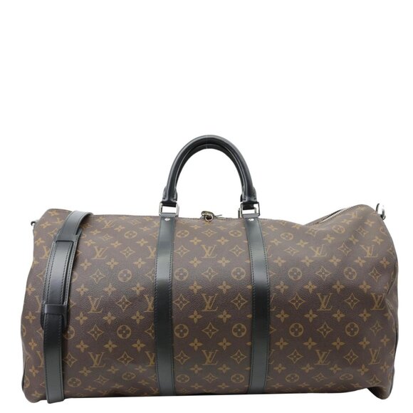 Louis Vuitton  Keepall 55 Bandouliere Monogram Canvas Travel Bag Black - Picture 1 of 16